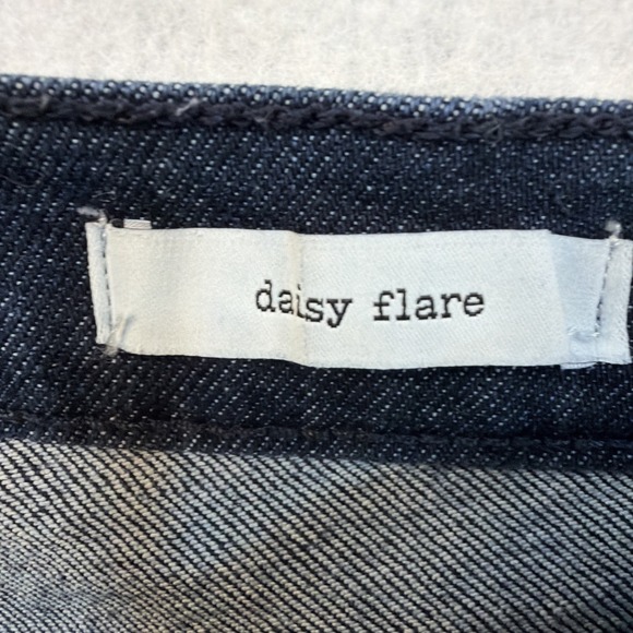 Jessica Simpson Daisy Flare Blue Denim Jeans Womens Size 12 Stretch Raw Hem Y2K - Picture 10 of 16